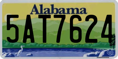 AL license plate 5AT7624