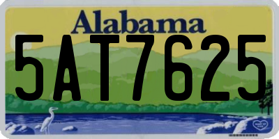 AL license plate 5AT7625