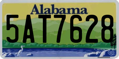 AL license plate 5AT7628