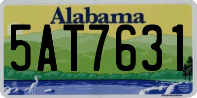 AL license plate 5AT7631