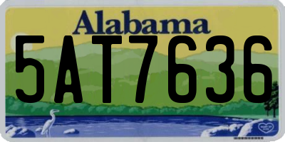 AL license plate 5AT7636