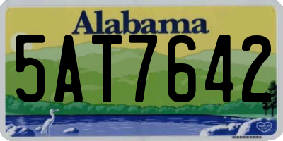 AL license plate 5AT7642