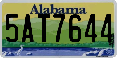 AL license plate 5AT7644