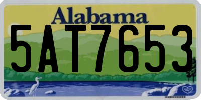 AL license plate 5AT7653