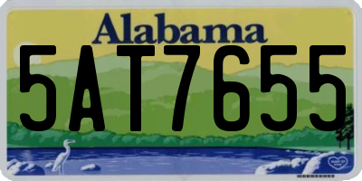 AL license plate 5AT7655