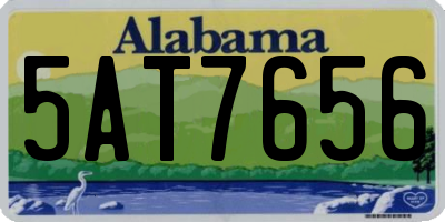 AL license plate 5AT7656