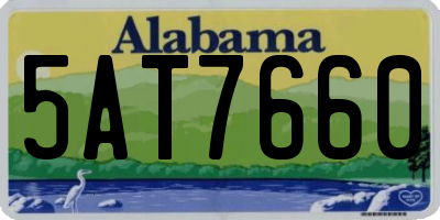 AL license plate 5AT7660