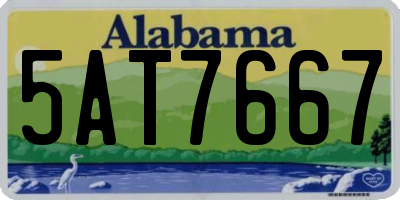 AL license plate 5AT7667
