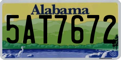 AL license plate 5AT7672