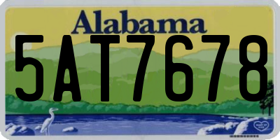 AL license plate 5AT7678