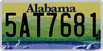 AL license plate 5AT7681