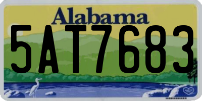 AL license plate 5AT7683