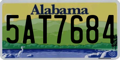 AL license plate 5AT7684