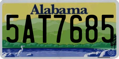 AL license plate 5AT7685
