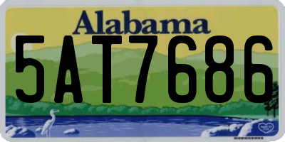 AL license plate 5AT7686