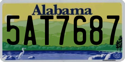 AL license plate 5AT7687