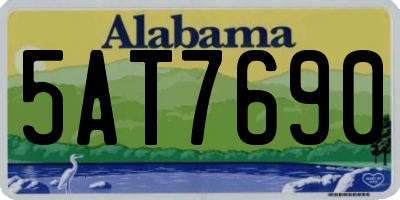 AL license plate 5AT7690