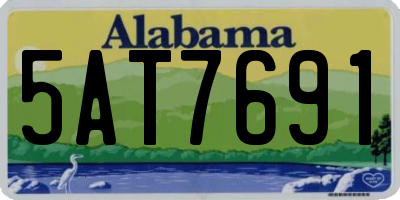 AL license plate 5AT7691