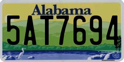 AL license plate 5AT7694