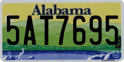AL license plate 5AT7695