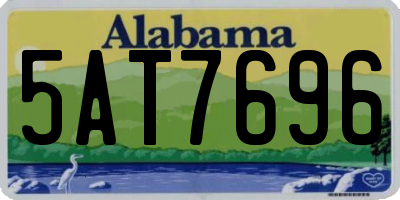 AL license plate 5AT7696
