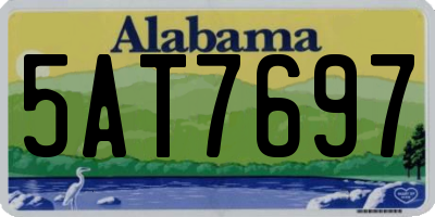 AL license plate 5AT7697