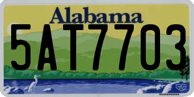 AL license plate 5AT7703