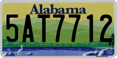 AL license plate 5AT7712
