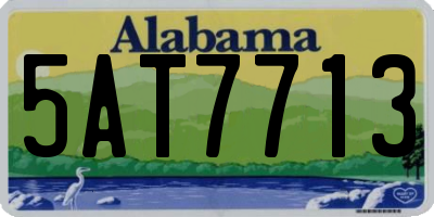AL license plate 5AT7713