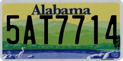 AL license plate 5AT7714