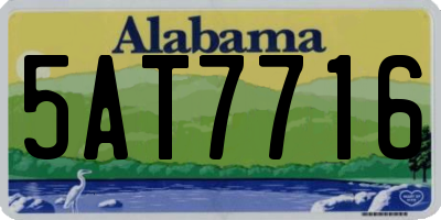 AL license plate 5AT7716
