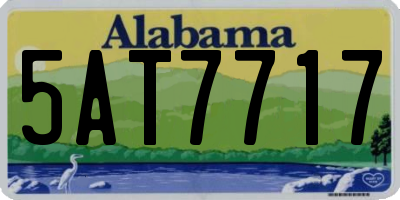 AL license plate 5AT7717