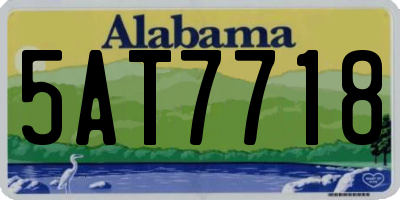 AL license plate 5AT7718