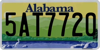 AL license plate 5AT7720