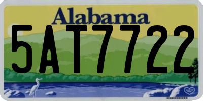 AL license plate 5AT7722