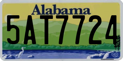 AL license plate 5AT7724