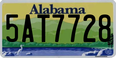 AL license plate 5AT7728
