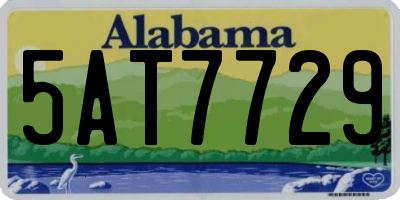 AL license plate 5AT7729