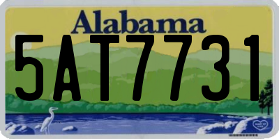 AL license plate 5AT7731