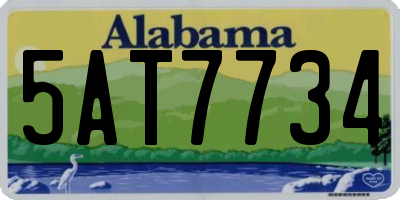 AL license plate 5AT7734