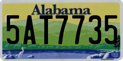 AL license plate 5AT7735
