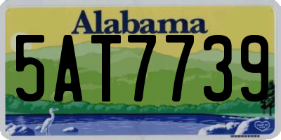 AL license plate 5AT7739