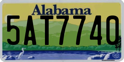 AL license plate 5AT7740