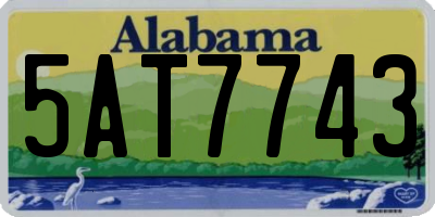 AL license plate 5AT7743