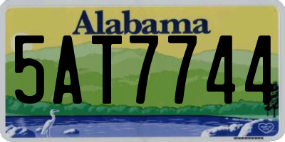 AL license plate 5AT7744