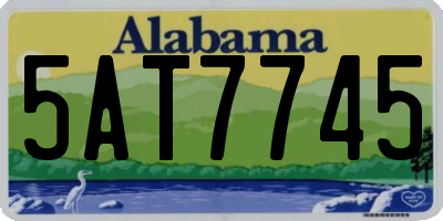 AL license plate 5AT7745