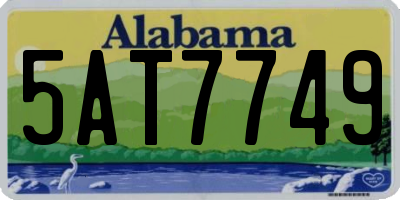 AL license plate 5AT7749