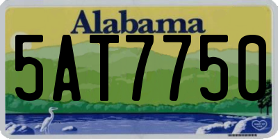 AL license plate 5AT7750