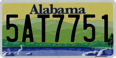AL license plate 5AT7751