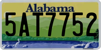AL license plate 5AT7752